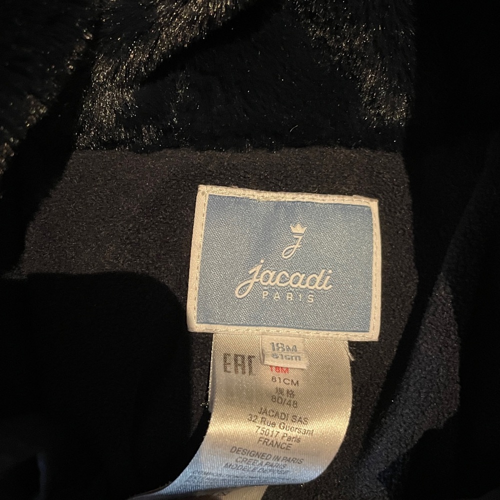 Jacadi Like New Navy Hooded Baby Snowsuit/Bunting - Picture 2 of 3